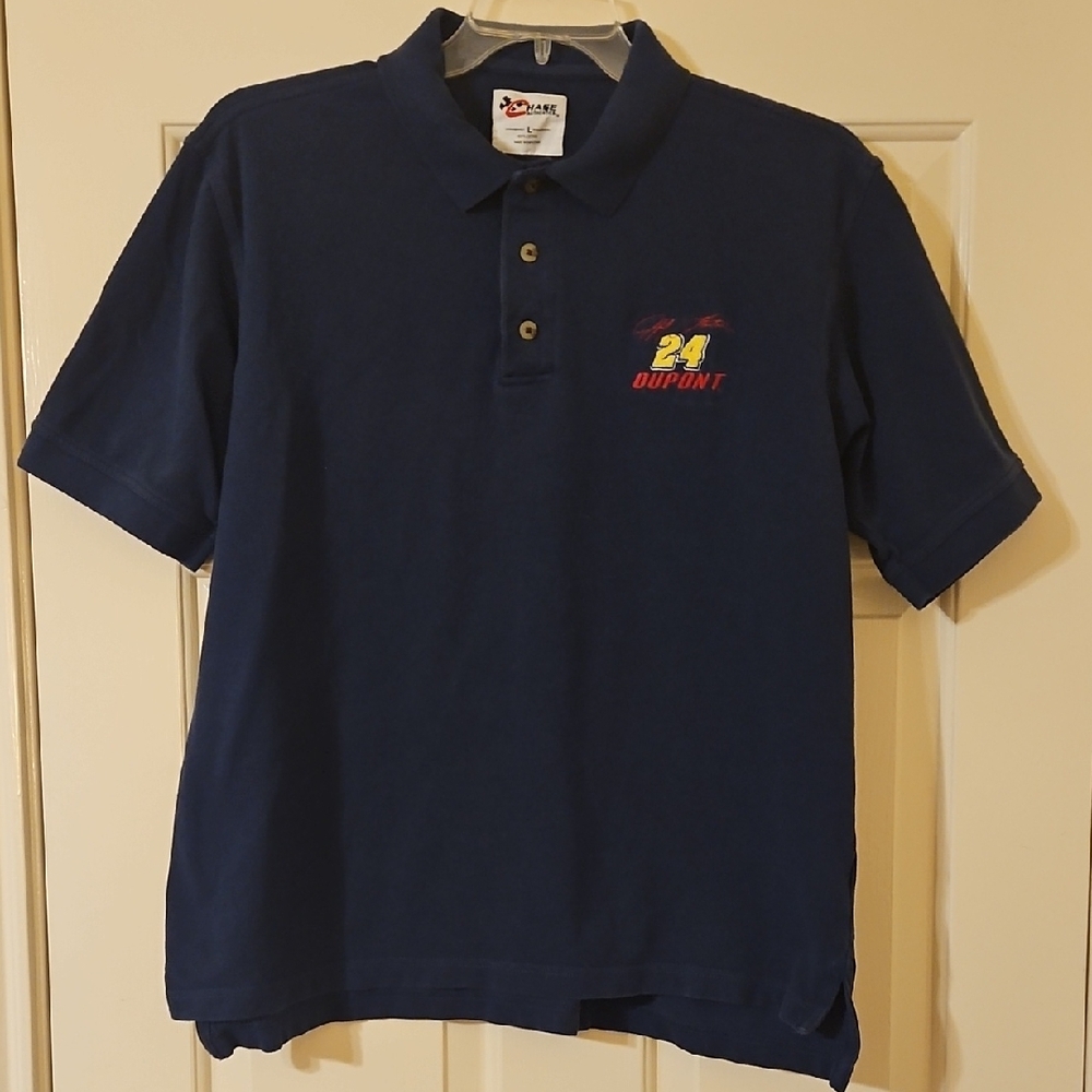 Jeff Gordon #24 Dupont Men's Blue Polo Shirt